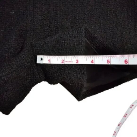 Ba&sh Lady Short Tweed Wool Black Gold Tone Buttons Zip Size 1 Small US 4 - Picture 5 of 5